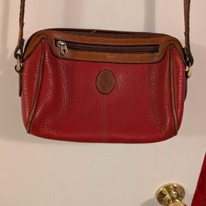 Liz Claiborne Red and Brown Crossbody Bag